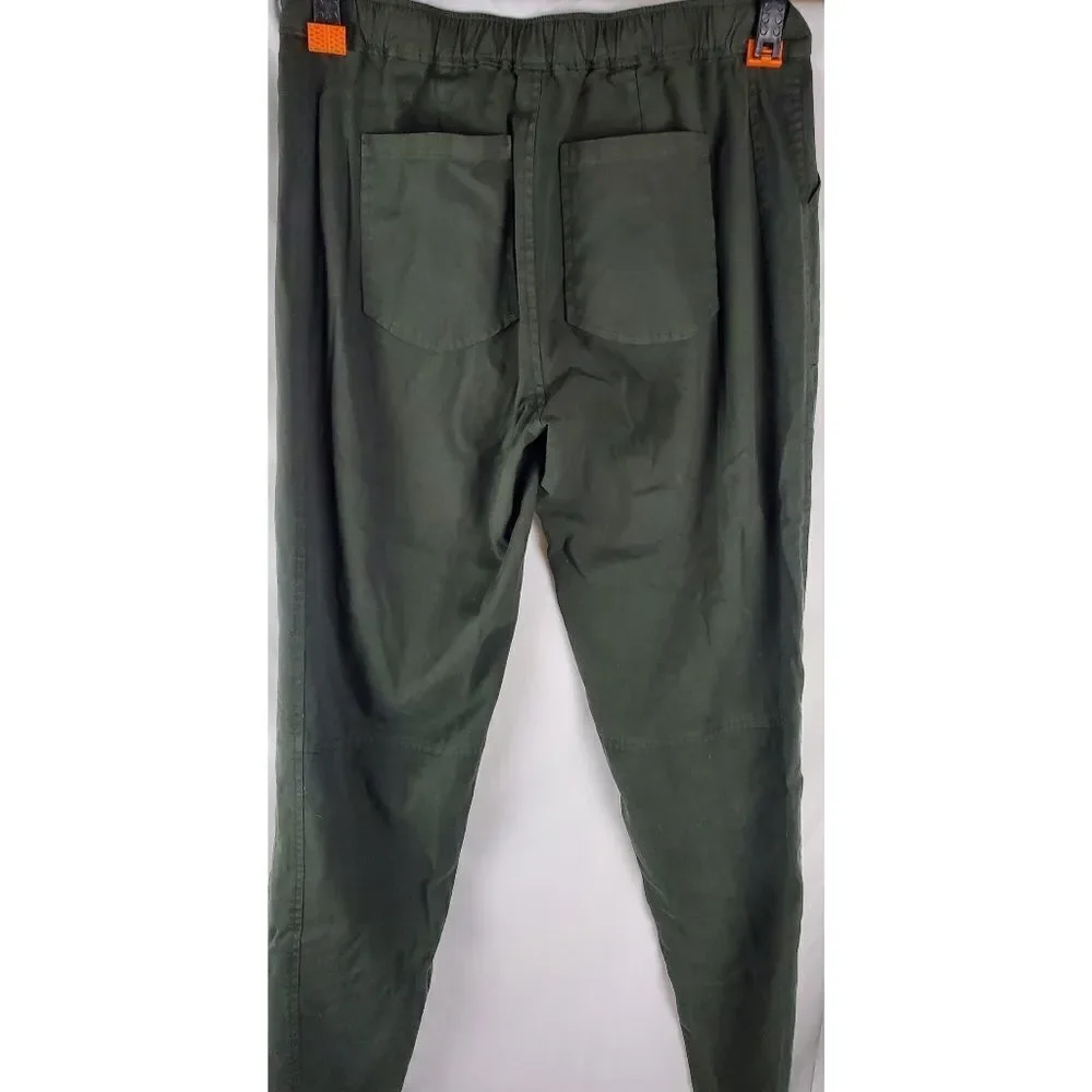 Ecru army green utility pants‎ straight leg relaxed fit sz S cotton blend